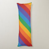 LGBTQ regenboogkleurige Pride Flag Achtergrond Lichaamskussen (Achterkant (Verticaal))