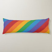 LGBTQ regenboogkleurige Pride Flag Achtergrond Lichaamskussen (Voorkant)