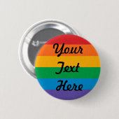 LGBTQ regenboogkleurige Pride Flag Achtergrond Ronde Button 5,7 Cm (Voorkant /achterkant)
