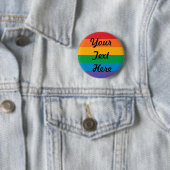 LGBTQ regenboogkleurige Pride Flag Achtergrond Ronde Button 5,7 Cm (In situ)
