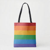 LGBTQ regenboogkleurige Pride Flag Achtergrond Tote Bag (Voorkant)