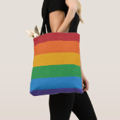 LGBTQ regenboogkleurige Pride Flag Achtergrond Tote Bag (Dichtbij)