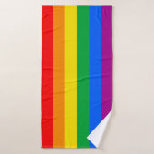 LGBTQ+ regenboogpride vlag Badhanddoek (Badhanddoek)