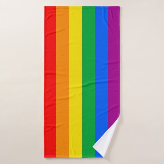 LGBTQ+ regenboogpride vlag Badhanddoek (Badhanddoek)