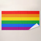 LGBTQ+ regenboogpride vlag Badhanddoek (Badhanddoek)