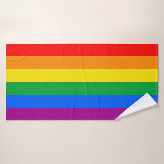 LGBTQ+ regenboogpride vlag Badhanddoek (Badhanddoek)