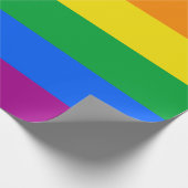 LGBTQ+ regenboogpride vlag Cadeaupapier (Hoek)