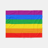 LGBTQ+ regenboogpride vlag Fleece Deken (Voorkant (Horizontaal))