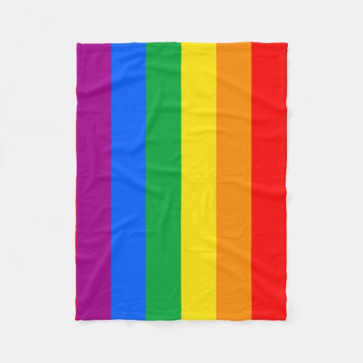 LGBTQ+ regenboogpride vlag Fleece Deken (Voorkant)