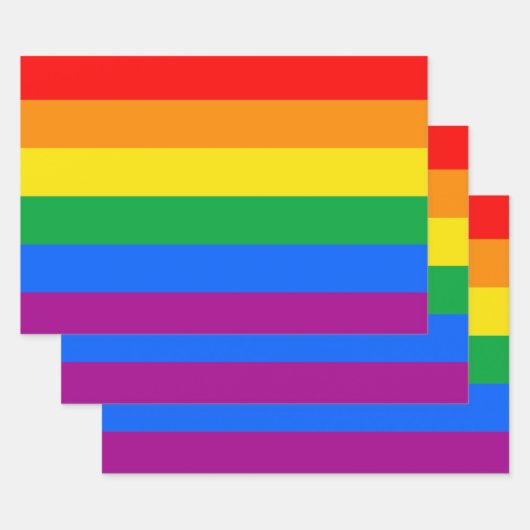 LGBTQ+ regenboogpride vlag Inpakpapier Vel (Set)