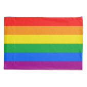 LGBTQ+ regenboogpride vlag Kussensloop (Achterkant-Links)