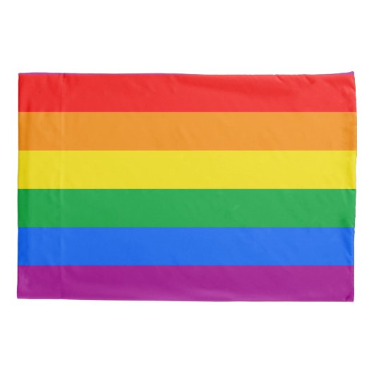 LGBTQ+ regenboogpride vlag Kussensloop (Achterkant-Links)