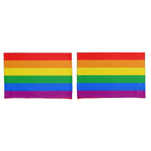 LGBTQ+ regenboogpride vlag Kussensloop (Voorkant-Set)
