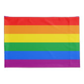 LGBTQ+ regenboogpride vlag Kussensloop (Achterkant-Rechts)