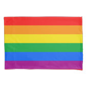 LGBTQ+ regenboogpride vlag Kussensloop (Voorkant-Links)