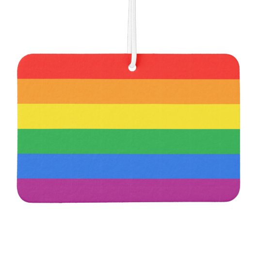 LGBTQ+ regenboogpride vlag Luchtverfrisser (Voorkant)