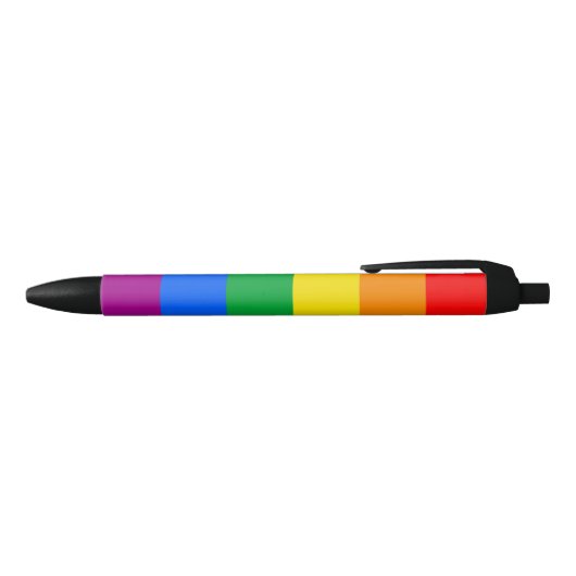 LGBTQ+ regenboogpride vlag Zwarte Inkt Pen (Bovenkant)