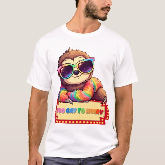 LGBTQ-regenboogsleuf T-shirt (Voorkant)