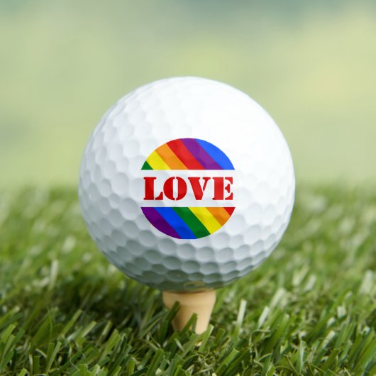 LGBTQ+ regenboogvlag met liefde voor Pride Month - Golfballen (Insitu Shirt)