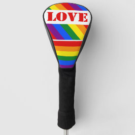 LGBTQ+ regenboogvlag met liefde voor Pride Month - Golfheadcover
