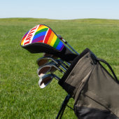 LGBTQ+ regenboogvlag met liefde voor Pride Month - Golfheadcover (Insitu)