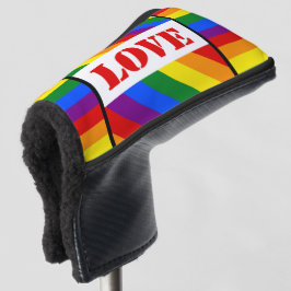 LGBTQ+ regenboogvlag met liefde voor Pride Month - Golfheadcover