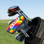 LGBTQ+ regenboogvlag met liefde voor Pride Month - Golfheadcover (Insitu)