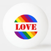 LGBTQ+ regenboogvlag met liefde voor Pride Month - Pingpongbal (Voorkant)