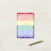 LGBTQ-regenboogvlag streept de speciale homepage Post-it® Notes (Op bureau)