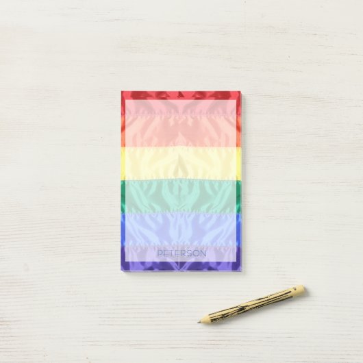 LGBTQ-regenboogvlag streept de speciale homepage Post-it® Notes (Op bureau)