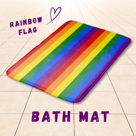 LGBTQ+ Regenboogvlag Strepen voor Pride Maand -  Badmat