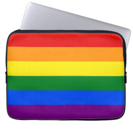 LGBTQ+ Regenboogvlag Strepen voor Pride Maand -  Laptop Sleeve