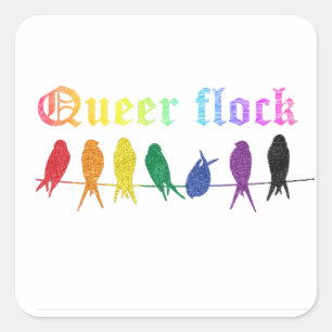 LGBTQ-regenboogvlag voor Pride maand van vluchten Vierkante Sticker