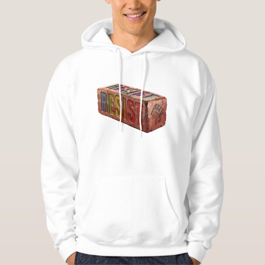 LGBTQ+ "RESIST"-steen Hoodie (Voorkant)
