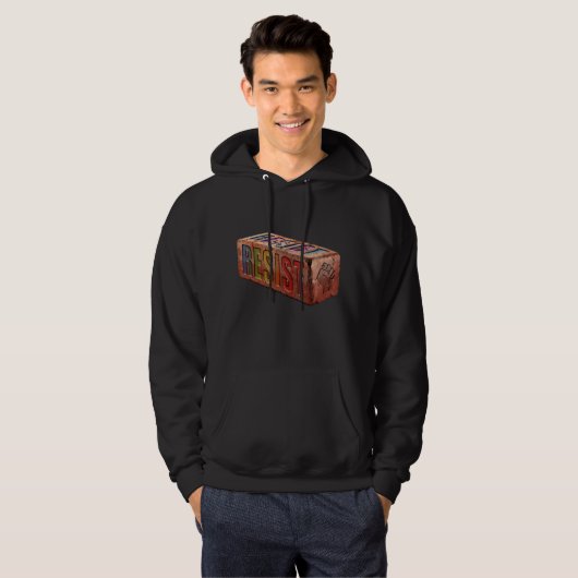 LGBTQ+ "RESIST"-steen Hoodie (Voorkant volledig)