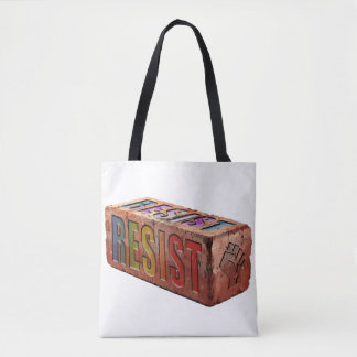 LGBTQ+ "RESIST"-steen Tote Bag