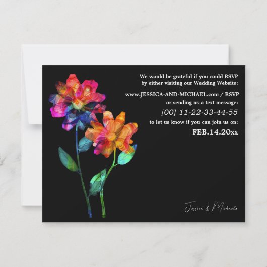 🌈 LGBTQ Respond Online Petals & Pride  RSVP Kaartje (Achterkant)