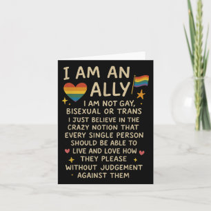 Lgbtq Retro Ik Ben Een Bondgenoot Ik Ben Niet Homo Kaart