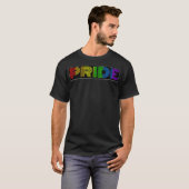 LGBTQ Retro Pride Rainbow Colours Premium T-shirt (Voorkant volledig)