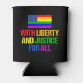 LGBTQ Rights Rainbow American Flag Gay Pride Blikjeskoeler (Voorkant)