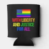 LGBTQ Rights Rainbow American Flag Gay Pride Blikjeskoeler (Achterkant)