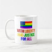 LGBTQ Rights Rainbow American Flag Gay Pride Koffiemok (Links)
