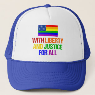 LGBTQ Rights Rainbow American Flag Gay Pride Trucker Pet