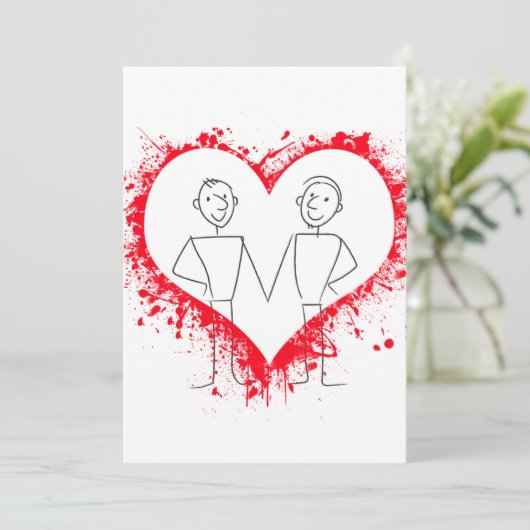 LGBTQ romantische kaart (Staand voorkant)