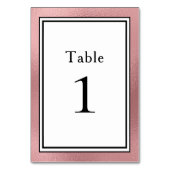 LGBTQ Roos Gold Modern Trouwtafel Nummer Kaart (Achterkant)