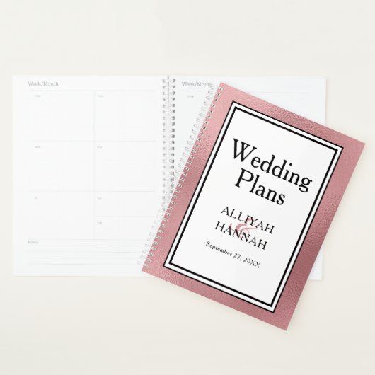 LGBTQ Roos Gold Modern Wedding Planner (Display)