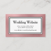 LGBTQ Roos Gold Modern Wedding Website Behuizing Informatiekaartje (Voorkant)