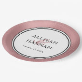 LGBTQ Roos Goud Modern Trouwpapier Bord (Gekanteld)