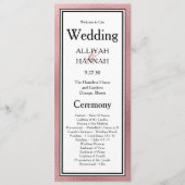 LGBTQ Roos Goud Modern Trouwprogramma Programmakaart (Voorkant)