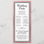 LGBTQ Roos Goud Modern Trouwprogramma Programmakaart (Achterkant)